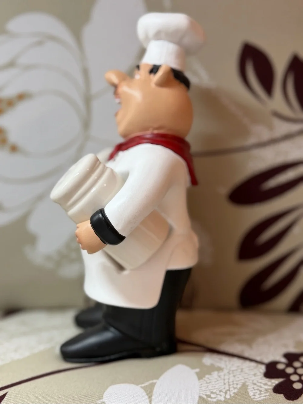 Fat Chef Salt and Pepper Shaker Set in White and Red